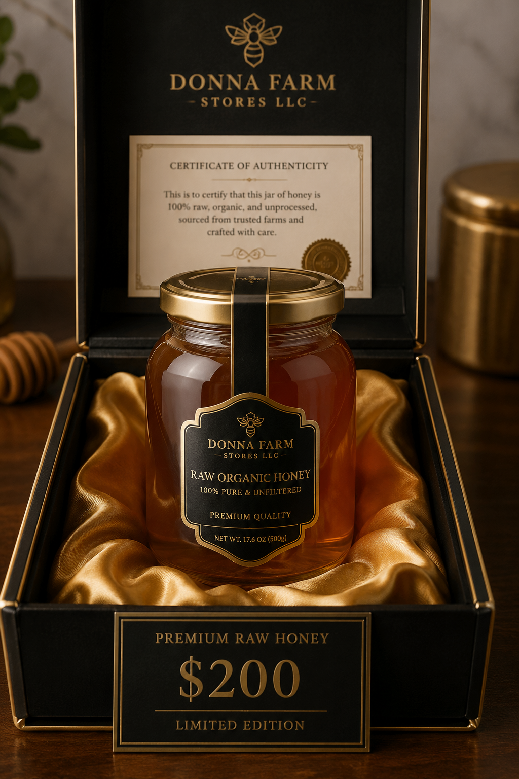 Donna Raw Natural Honey Jar